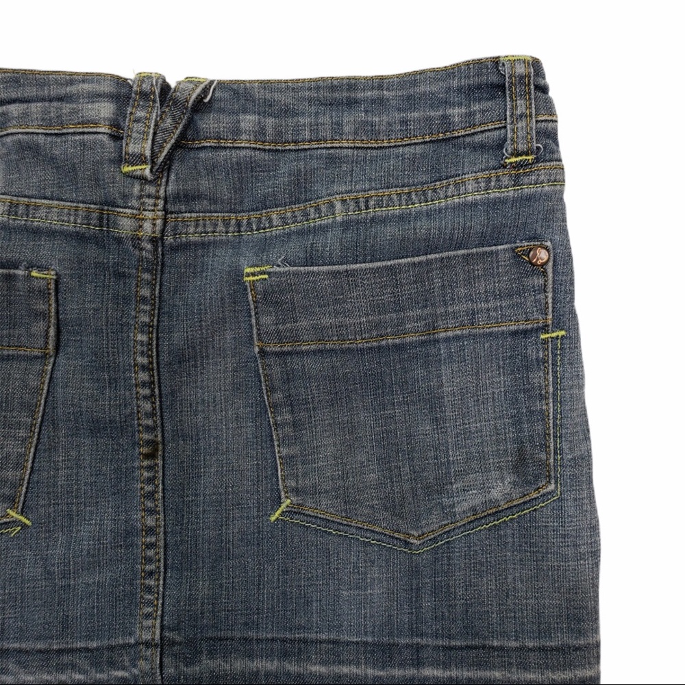 Lola Distressed Denim Jean Skirt - Picture 5 of 8